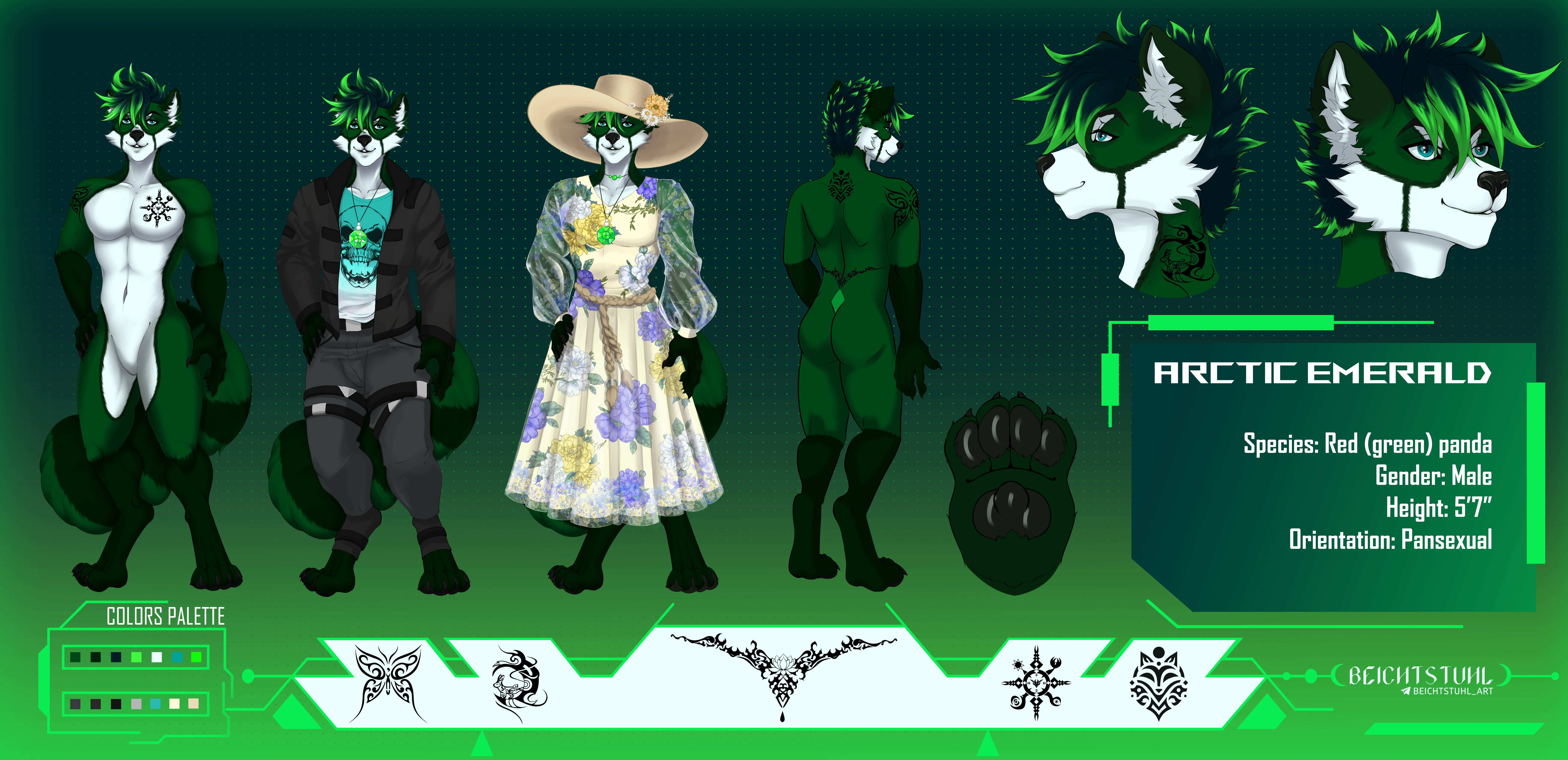 Arctic Emerald Reference Sheet (SFW)